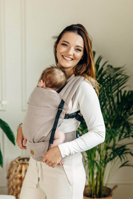 LennyLamb baby carrier - LennyLight - Little Herringbone Almond