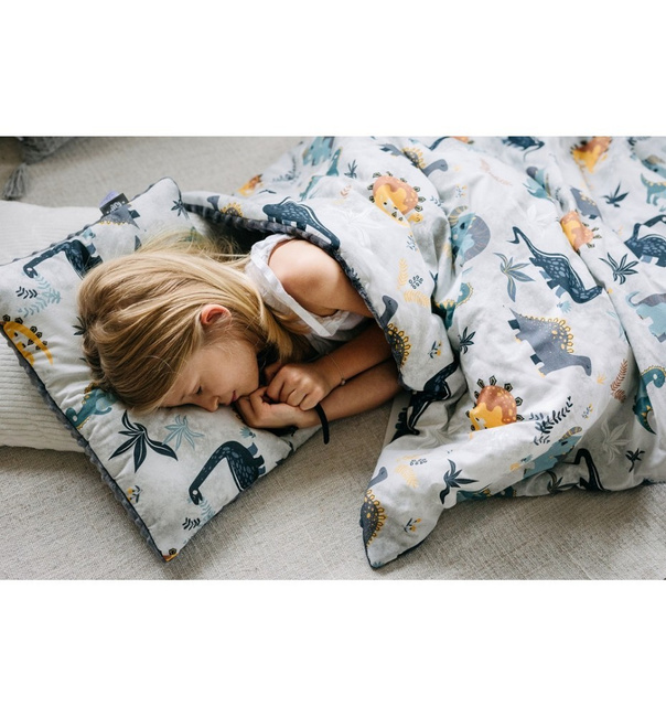 Kocyk Minky (Dinozaury Szare) 100cm x 135cm