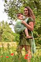 Chusta kółkowa Yaro Slings - Flowersnake Trinity Yellow Green Tencel