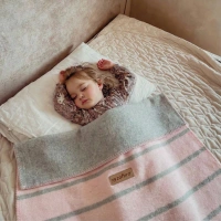 Zaffiro - Koc bawełniany Alba 75x100cm baby pink