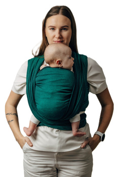 Basic Line Baby Sling Lenny Lamb - Little Herringbone Emerald