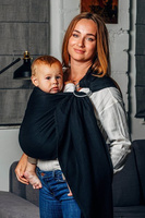 Basic Line LennyLamb Ring Sling - Little Herrinbone Black Ebony