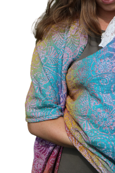 Chusta kółkowa Yaro Slings -Ava Trinity Sienna Rainbow Wool