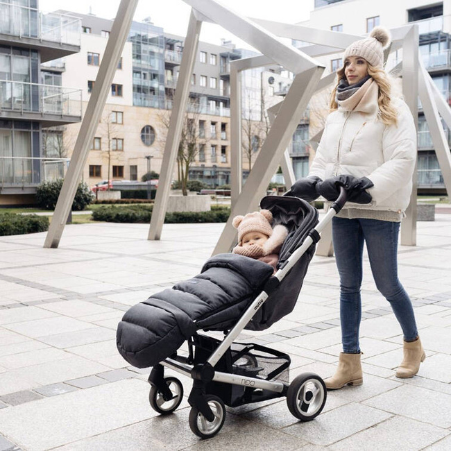 Zaffiro - Śpiwór do wózka iGrow 2.0 Plusz + Melanż Szary