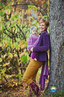 Chusta tkana Little Frog Ametyst