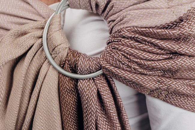 Chusta kółkowa LennyLamb - Mała Jodełka Baby Pink