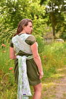Chusta tkana Yaro Sling -  Flowersnake Trinity Yellow Green Tencel