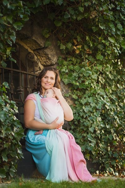 Chusta kółkowa/Ring Sling EverySlings Babyheart Gooseberry Tencel