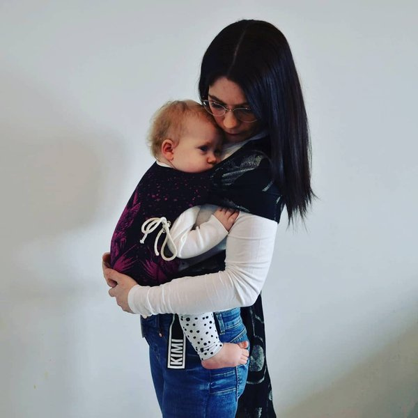 Nosidełko hybrydowe Mimi.EM - Luluna Slings The Wolf Magneta/Lolly Wovens Lupo Goosberry Night