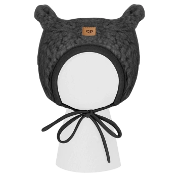 Zaffiro - Czapeczka Violet 100% wełna - Baranek M (0-12m) Anthracite