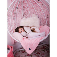 Kinder Hop knitted baby blanket - Pink, 90x65, 100% cotton