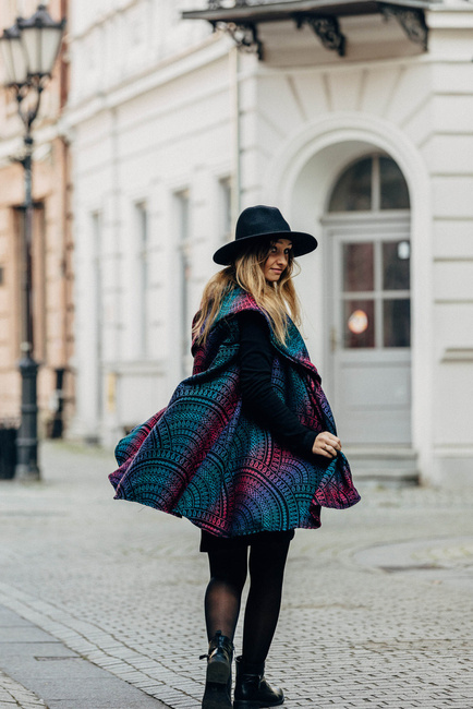 Long Cardigan LennyLamb: Pawi Ogon - Czarny Opal