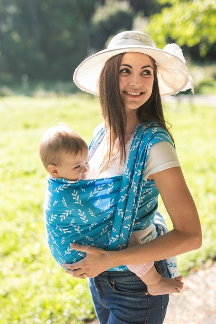 Be Lenka woven wrap - Leaves Azure