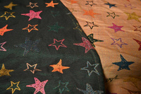 Chusta tkana Yaro Slings - Stellar Spongy Black Multicolor Glossy