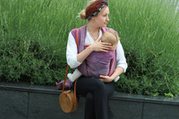 Chusta tkana Yaro Gravity Duo Aqua Grad Orange Violet Tencel