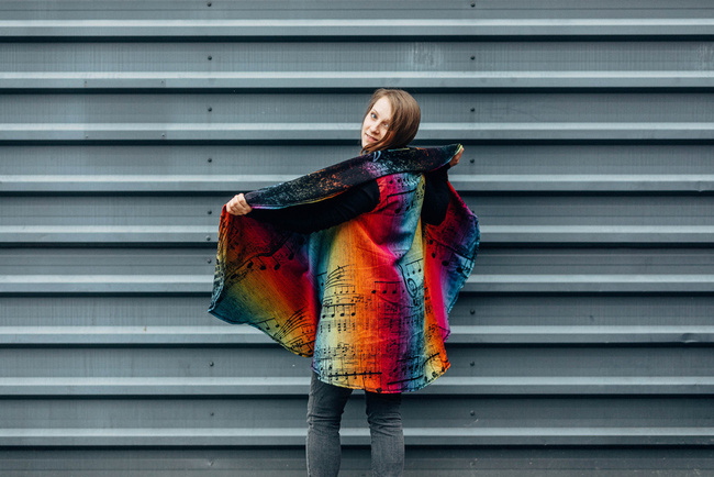 Long Cardigan LennyLamb: Symphony Rainbow Dark
