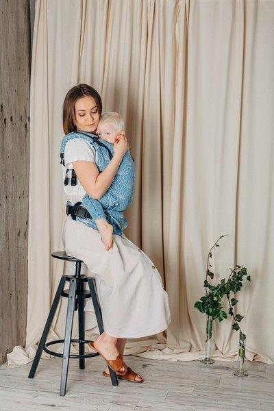 Nosidełko LennyLamb - LennyUpGrade Lotos Niebieski