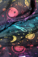Chusta tkana Yaro Slings - Cosmos Nebula Black Rainbow Linen Hemp