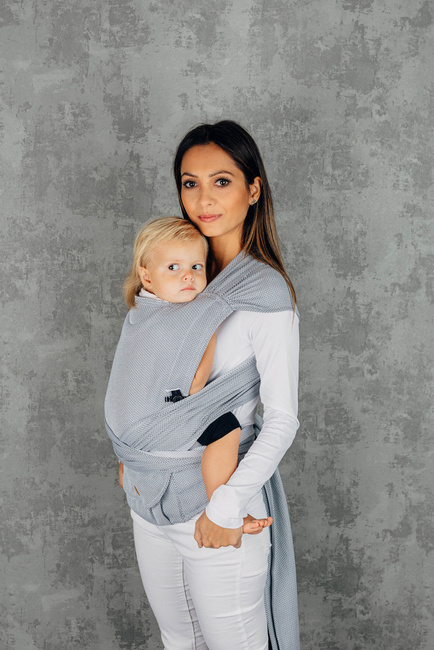 LennyHybrid Half Buckle Carrier - Little Herringbone Grey