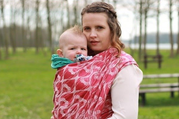 Chusta kółkowa/Ring Sling Yaro Slings La Fleur Fuchsia Flame