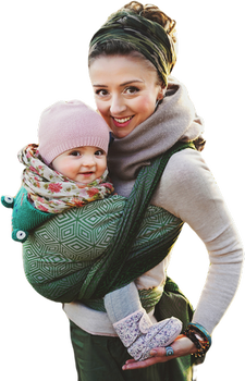 Chusta tkana Little Frog Mossy Cube