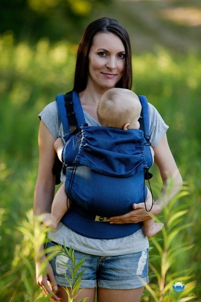 Nosidełko ergonomiczne Little Frog - Granatowa Jodełka