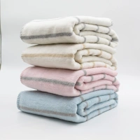 Zaffiro - Koc bawełniany Alba 75x100cm baby blue