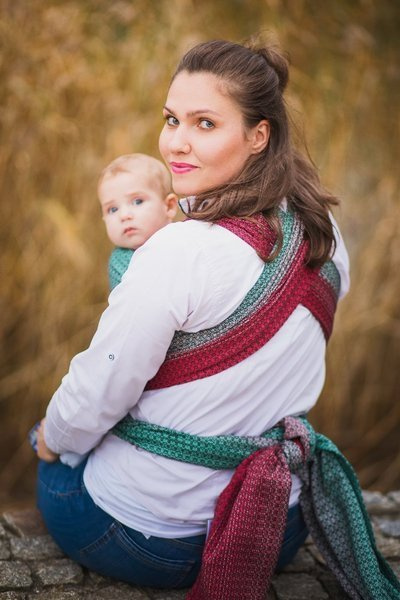 Chusta tkana EverySlings Babyheart Strawberry