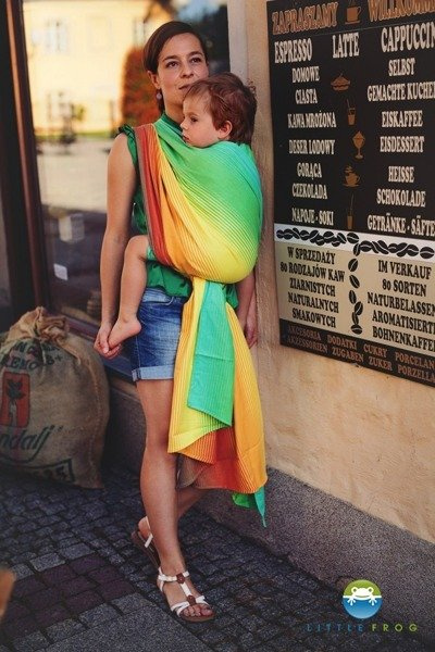 Chusta tkana Little Frog Słoneczny Ammolit