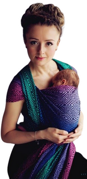 Chusta tkana Little Frog Dark Aurora Cube