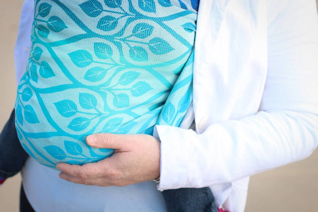 Chusta tkana Yaro Slings - La Vita Aqua Grad Natural Kapok