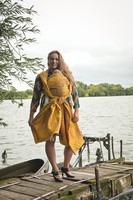 Chusta tkana Yaro Slings - Oasis Duo Sandy Yellow Multi Towel 