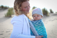 Chusta tkana Yaro Slings - La Vita Aqua Grad Natural Kapok