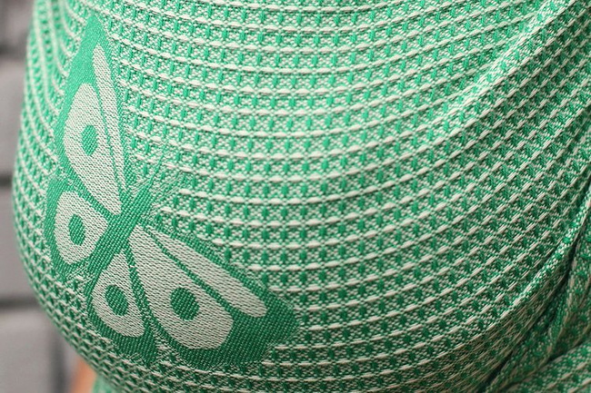 Chusta tkana Sensimo Slings - Happy Butterfly Light Jadeide