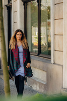 Long Cardigan LennyLamb: Deco - Maroon Moss