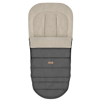 Zaffiro - Scandi iGrow Winter Footmuff with Premium Sheep Wool Grey