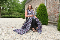 Chusta tkana Yaro Slings - Petals Duo Black Purple Hemp