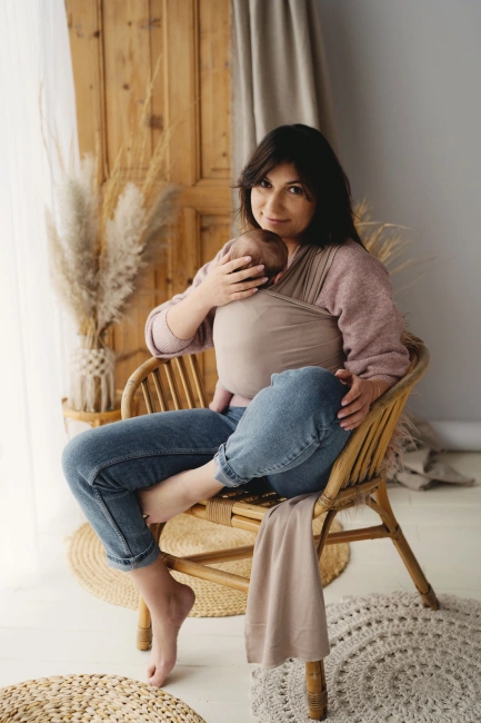 Stretchy/Elastic Baby Sling - Royal Beige