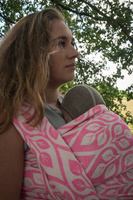 Chusta tkana Yaro Slings - La Vita Duo Fluo Pink Wool Blend