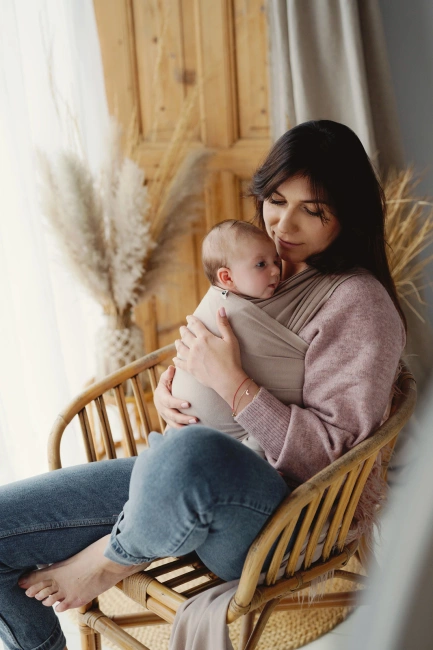 Stretchy/Elastic Baby Sling - Royal Beige