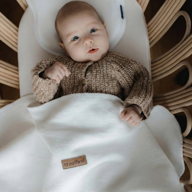 Zaffiro - Oslo Cotton Blanket 75x100, milk