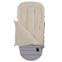 Zaffiro - Aspen iGrow Winter Footmuff with Premium Sheep Wool Steel Grey
