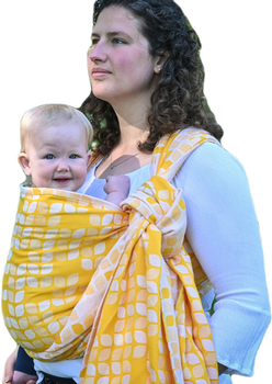 Woven Wrap Yaro Slings - Petals Duo Yellow White Seacell