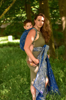 Chusta tkana Yaro Slings - Terra Duo Silver Black Blue Seacell 
