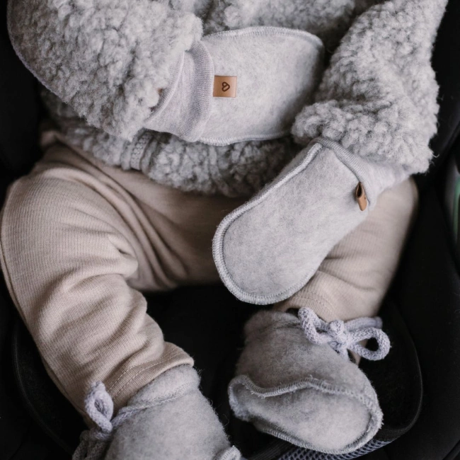 Baby shoes Wool premium Brown