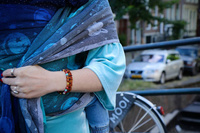 Chusta tkana Yaro Slings - Cosmos Aqua Grad Black