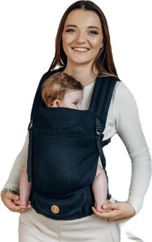 LennyLamb baby carrier - LennyLight - Little Herringbone Ebony Black