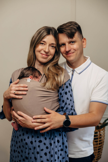LennyLamb Stretchy/Elastic Baby Sling - Mocha (5m.)