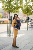 Nosidełko Kavka Multi-age blueberry herringbone