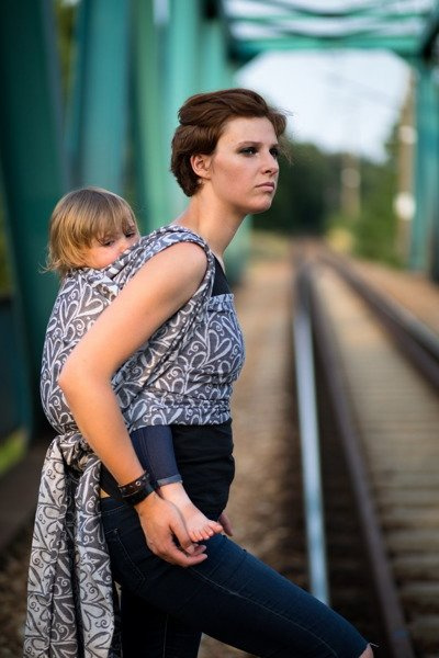 Chusta kółkowa/Ring Sling EverySlings fLOVEr Dark